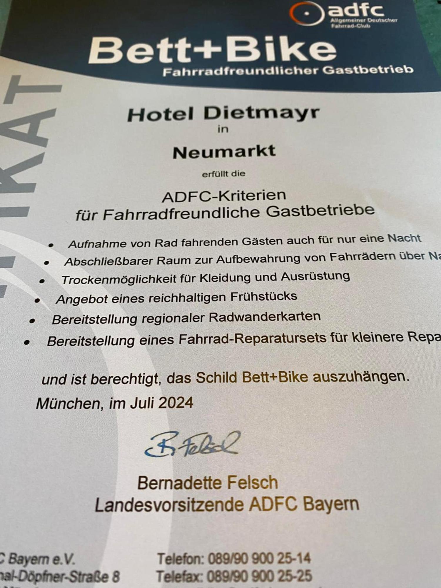 Hotel Dietmayr Neumarkt in der Oberpfalz Zewnętrze zdjęcie